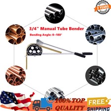 3/4" Tube Bender Manual 0~180° Copper Ratchet Type Pipe Bender Bending Tool 19mm