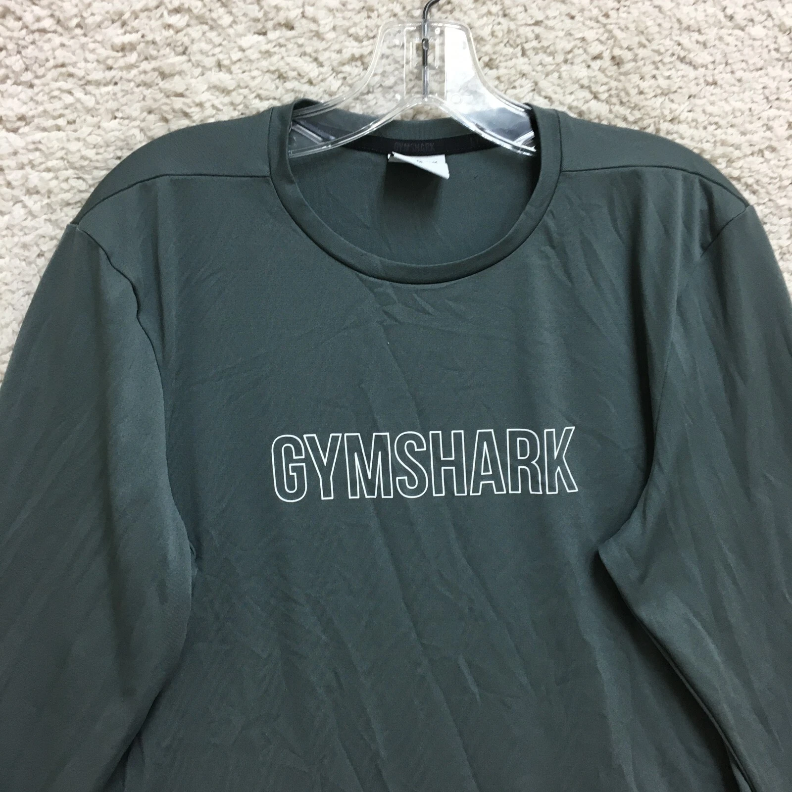 gymshark spellout logo long sleeve casual modern shirt