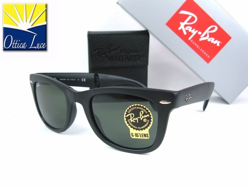 RAY BAN 4105 colore 601/S calibro 50 small FOLDING WAYFARER SATINATO  Pieghevole | eBay