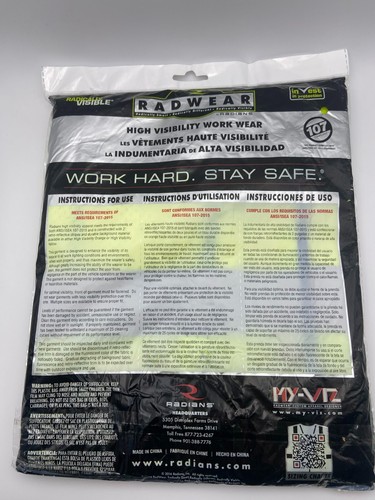 XL Radwear Radians High Visibility Safety Men Reflective Work Vest - Picture 3 of 3