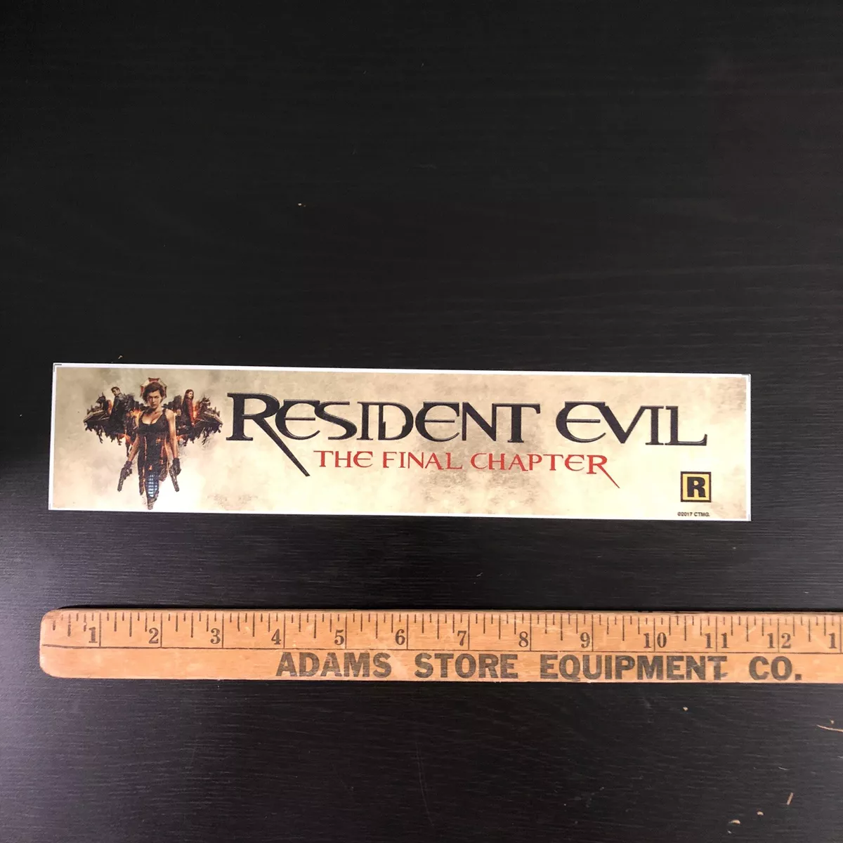 RESIDENT EVIL THE FINAL CHAPTER 2016 Movie Mylar Poster OG 2.5x11.5 Raccoon  City