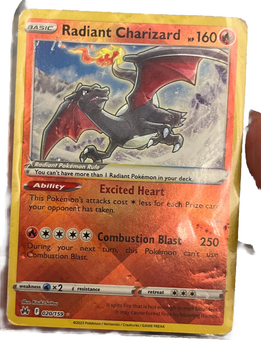 Pokemon Crown Zenith Radiant Charizard 020/159 Shiny Ultra Rare Pack Fresh NM