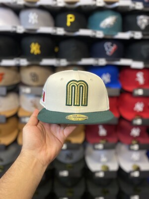 New Era Mexico WBC Chrome/Green 59fifty Fitted Hat (Sz 6 7/8) | eBay