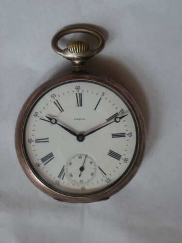 Omega Gurzelen 1900 swiss antique mechanical silver men's cal.8760 pocket watch