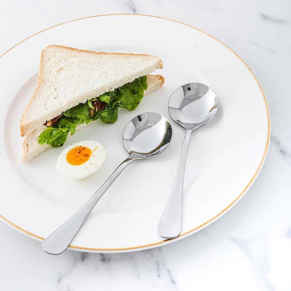 Soup Spoons 4/8-Piece Premium Stainless Steel Spoons round Spoons, Heavy-Weight