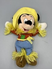 Walt Disney World Mickey Mouse Scarecrow Fall 9  Bean Bag Plush
