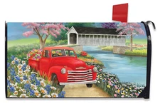 Spring Covered Bridge Magnetic Mailbox Cover Pickup Truck Briarwood Lane