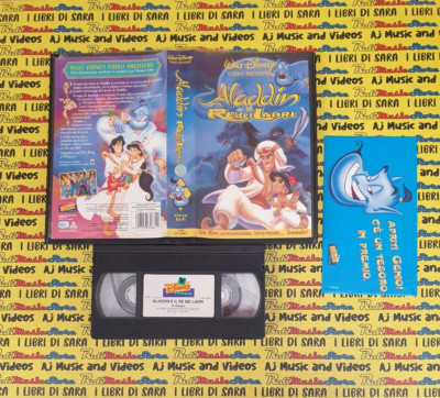 VHS film ALADDIN E IL RE DEI LADRI 1997 WALT DISNEY VS 4681 75 minuti (F210)
