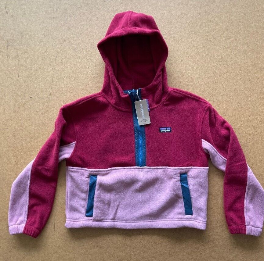 NWT Patagonia Kids' Microdini Cropped Fleece Hoody Pullover Style