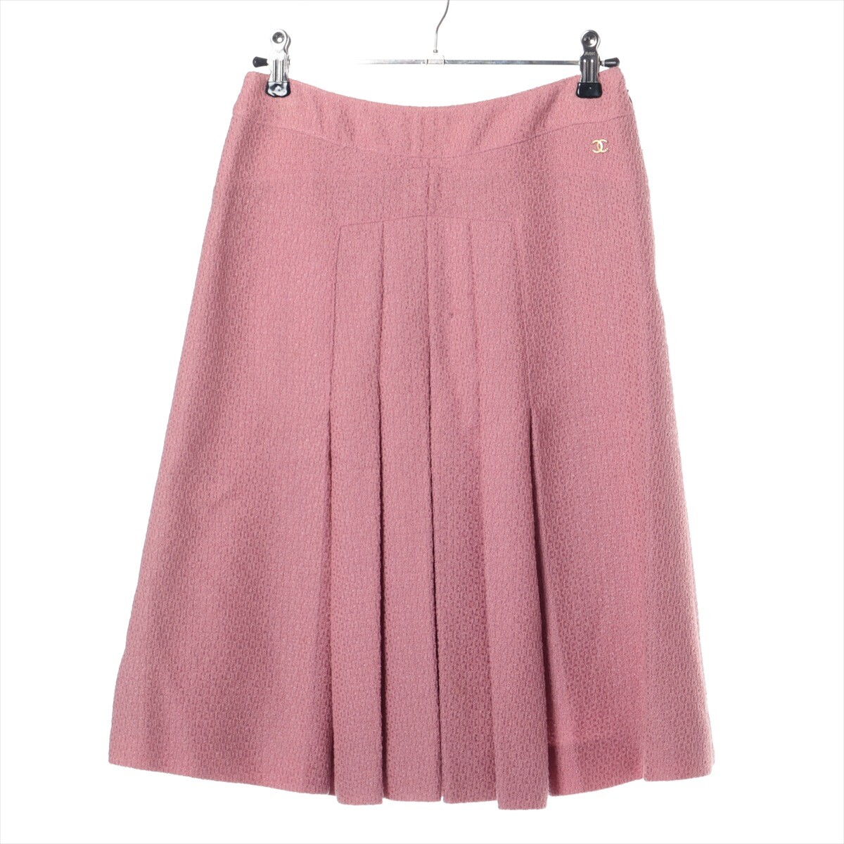 Chanel Coco Mark 01A Wool & Nylon Skirt 34 Ladies' Pink Chanel Coco Mark 01A Wool & Nylon Skirt 34 Ladies' Pink