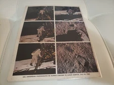 Buzz Ed Aldrin's  Descent To Lunar Surface Photo Sheet 7/20/1969 (Pre-Owned)