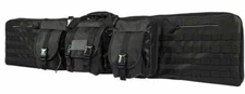 VISM Double Carbine Case 55" Tactical Dual Rifle Range Bag Shooting Hunting BLK