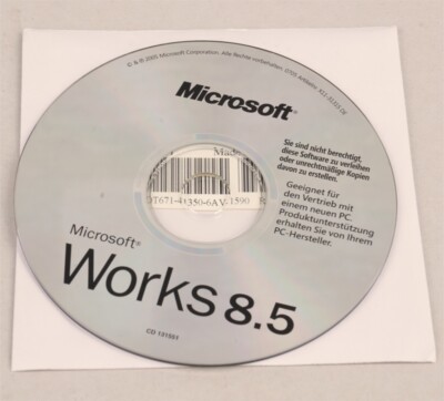 Microsoft Works 8.5 Deutsch auf CD