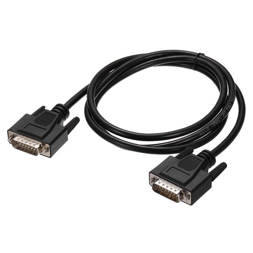 DB15 Serial Cable, 28AWG Aluminium Foil Shielded DB15 Male to Male, 4.9 ft
