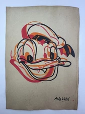 Andy Warhol COA Art Painting Original Drawing Vintage Paper Signed