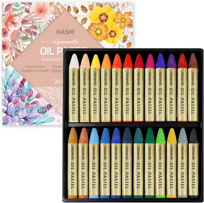 #ad Water Soluble Oil Crayons For Artists 24 Color Watercolor Crayons Oil Pastels $20.99
