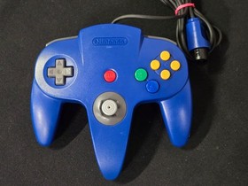 Nintendo 64 Blue Controller NUS-005 Official N64 OEM Tested Working Tight