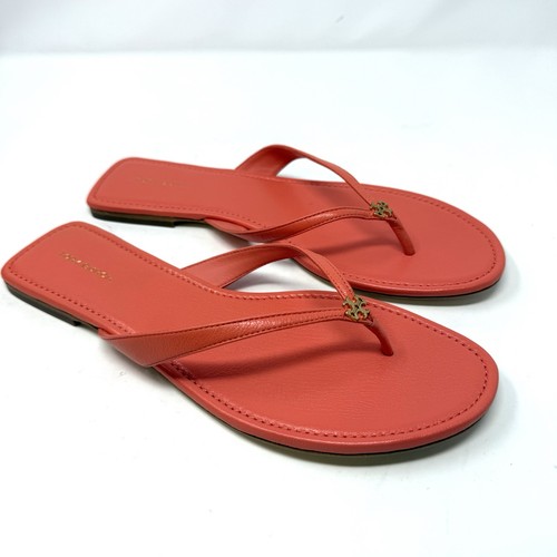 Tory Burch Damen-Flip-Flop-Sandalen klassisch Ziegenleder koralle crush 9,5 M - Bild 3 von 12