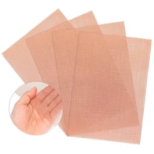 4 Pack 11.81 x 8.27 Inches Copper Woven Mesh Screen 99.9% Pure Copper Wire Me...