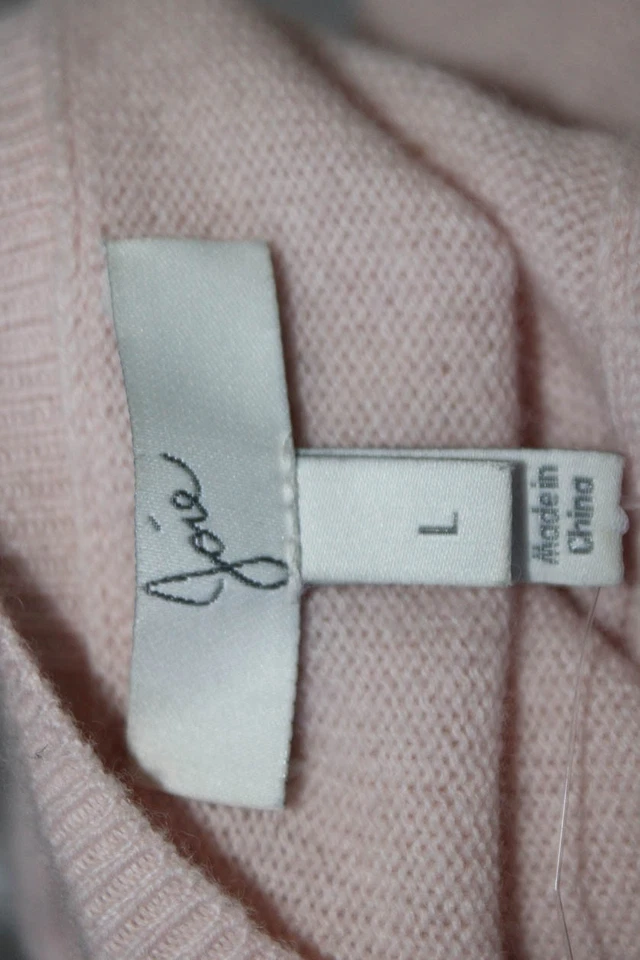 Pulôver feminino Joie de lã manga longa gola redonda malha rosa tamanho G - Imagem 4 de 4