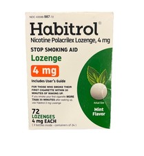 Habitrol Nicotine Lozenges 4 mg Each Mint 72 Count Nicotine Lozenge Exp 09/26