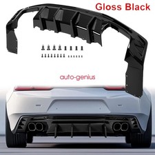 Fits 2016-2024 Chevy Camaro Ss Lt1 Ls Rear Bumper Lip Diffuser Glossy Black Fits 2016-2024 Chevy Camaro Ss Lt1 Ls Rear Bumper Lip Diffuser Glossy Black