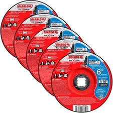 Diablo 5 Pack 6 in. Type 1/41 Metal Cut-Off Disc For X-Lock Grinders