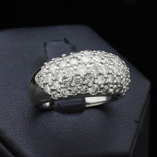 Anillo A Banda de Oro 18KT Brillantes 1.43CT Naturales No Tratado Certificado - Imagen 3 de 8