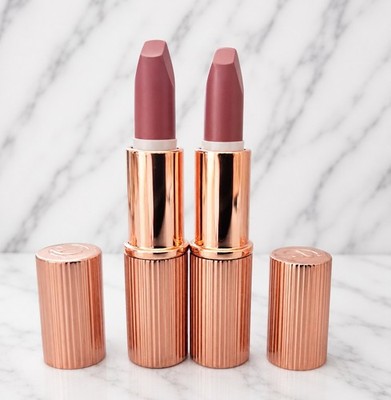 2 x Charlotte Tilbury Original PILLOW TALK Matte Revolution Last Lipstick Mini's