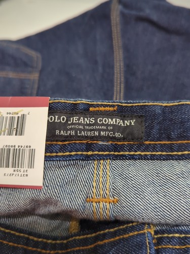 Ralph Lauren Jeans Co Canton Carpenter Dark Blue Denim Y2K Men’s 42 NWT - Picture 6 of 12