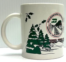 1992 Burlington Railroad Galesburg Division Coffee Cup
