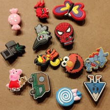 iJuqi Multicolor Cartoon Shoe Charms Set Spiderman Elmo Peppa Pig for Crocs