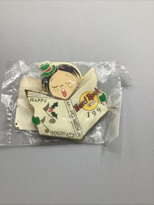 NOS Hard Rock Cafe pin Ft. Lauderdale Caroler Holiday #3 Series Christmas 1999