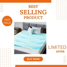 Twin Size 2-Inch Cooling Gel Memory Foam Topper - Soft and Breathable Comfort