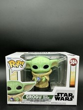 Funko Pop! Vinilo: Star Wars - Grogu con armadura #584 caja dañada 