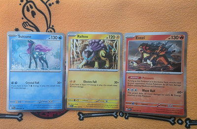 Suicune Entei Raikou ポケモンカード英語版w/20cards Suicune Raikou Entei Pokemon Holo Set of 3 Scarlet Violet Era | eBay