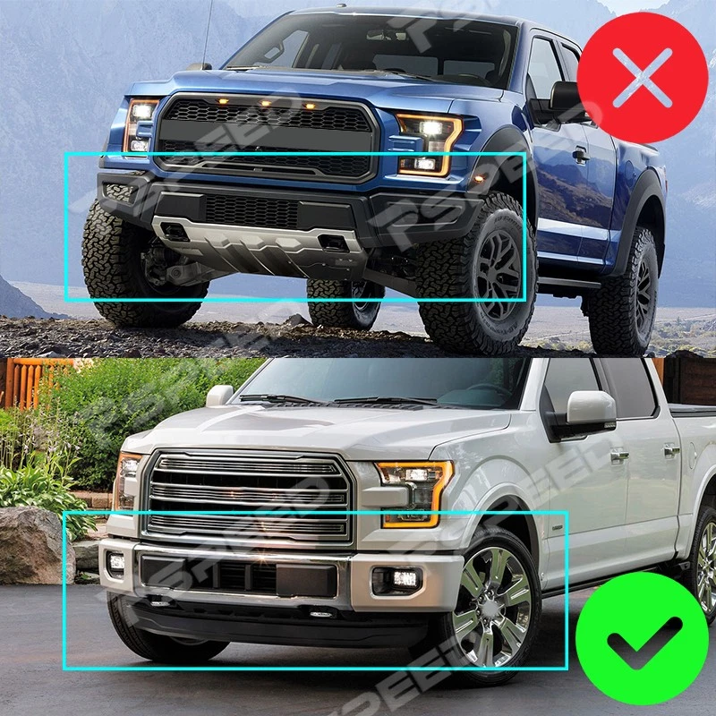 For 15-17 Ford F-150 F150 Truck Black Front Bumper Lip Body Kit Splitter Spoiler - Image 2 of 4