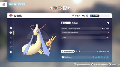 Shiny Elite Milotic  Level 100 6IV + Max EV / DV  Für Pokemon Legenden Z-A