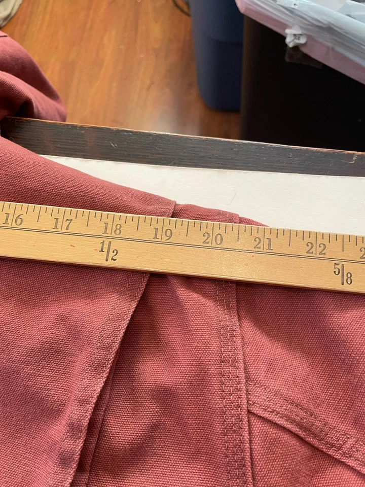 Carhartt Sherpa Lined Duck Canvas Zip Jacket women’s 2 XL Hooded Pink WJ141 work - Image 4 of 4