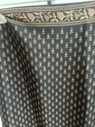 New 100% Silk Heavy Crepe Saree RITU KUMAR Style Black Beige Rust Floral Paisley — photo 3