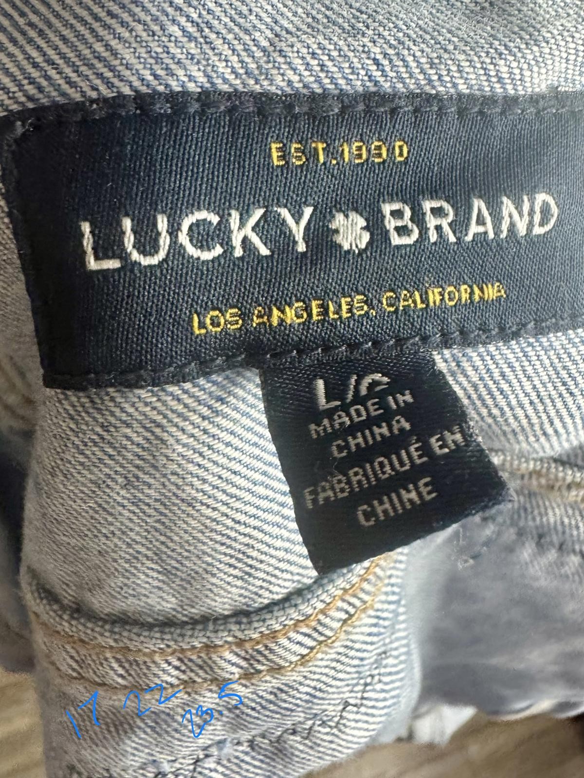 two face threads changeable patch denim lucky bra… - image 5