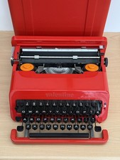 Olivetti Valentine Red Typewriter with Swedish Keyboard and Case