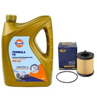 MotoröL Set Gulf Formula FS 5W-30 5 Liter + ÖLfilter FüR Opel Astra G Vectra B