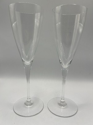 2 Baccarat Crystal DOM PERIGNON  Champagne Flute glasses