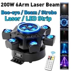6 Arms Bee Eye Zoom Moving Head Light Beam DMX Stage Light Disco Party Lighting