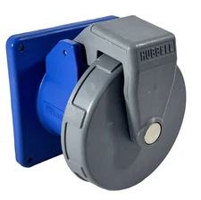Hubbell 360R6W Pin & Sleeve Connector 60A 250V 2P 3-Wire Grounding Watertight He