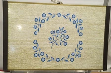 Warm-O-Tray Model 60 Blue Corn Flower Pattern Electric Hot Plate Works vintage