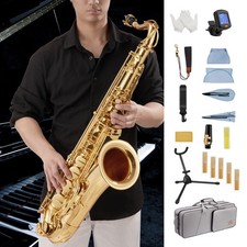 STRICH Bb Flat Tenor Saxophone for Student Beginner Set Brass Tenor Sax Kit