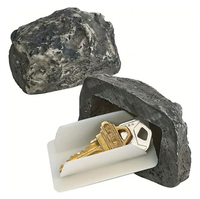 1pc Outdoor Fake Rock Key Hider Hidden Key Storage Box for Front