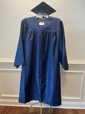 JOSTEN'S Academic Collection Graduation Cap & Gown 5'1" - 5'3", Navy Blue